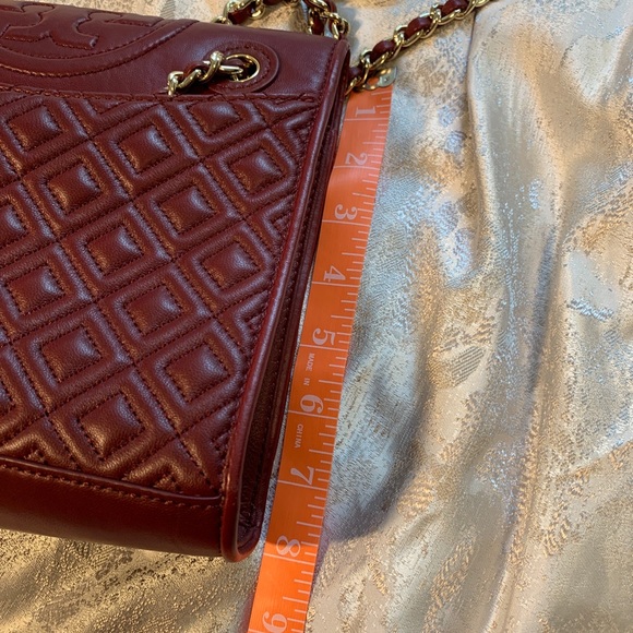 *SOLD* Tory Burch Fleming Crossbody in Dark Red - Picture 11 of 12